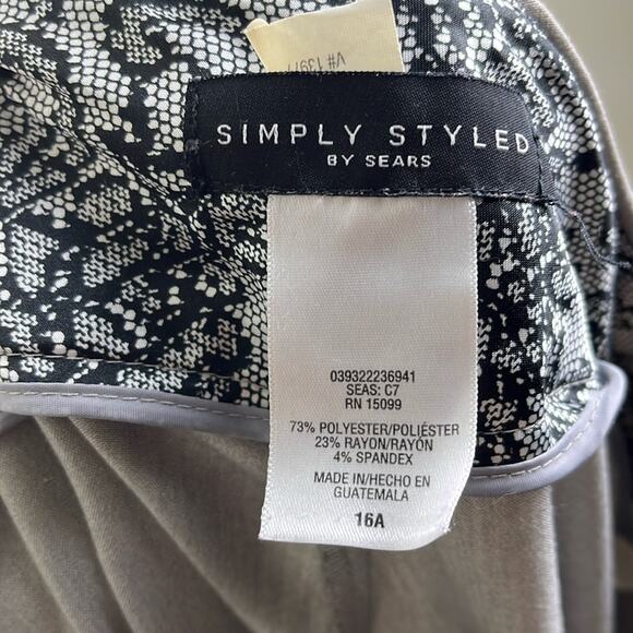 Simply styled by sears dress pants light gray 16 average plus size - Picture 2 of 6